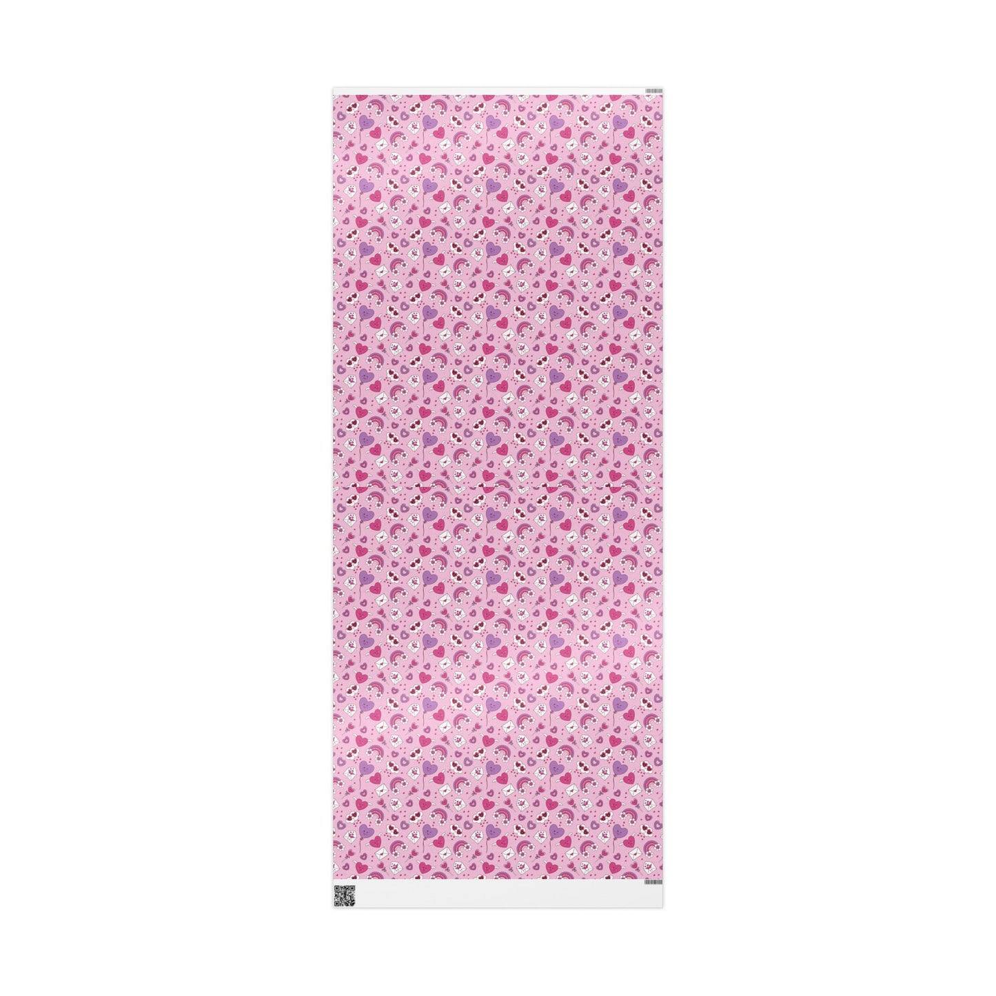 Valentine Pink Hearts & Love Notes Wrapping Paper Roll — Cute Romantic Gift Wrap
