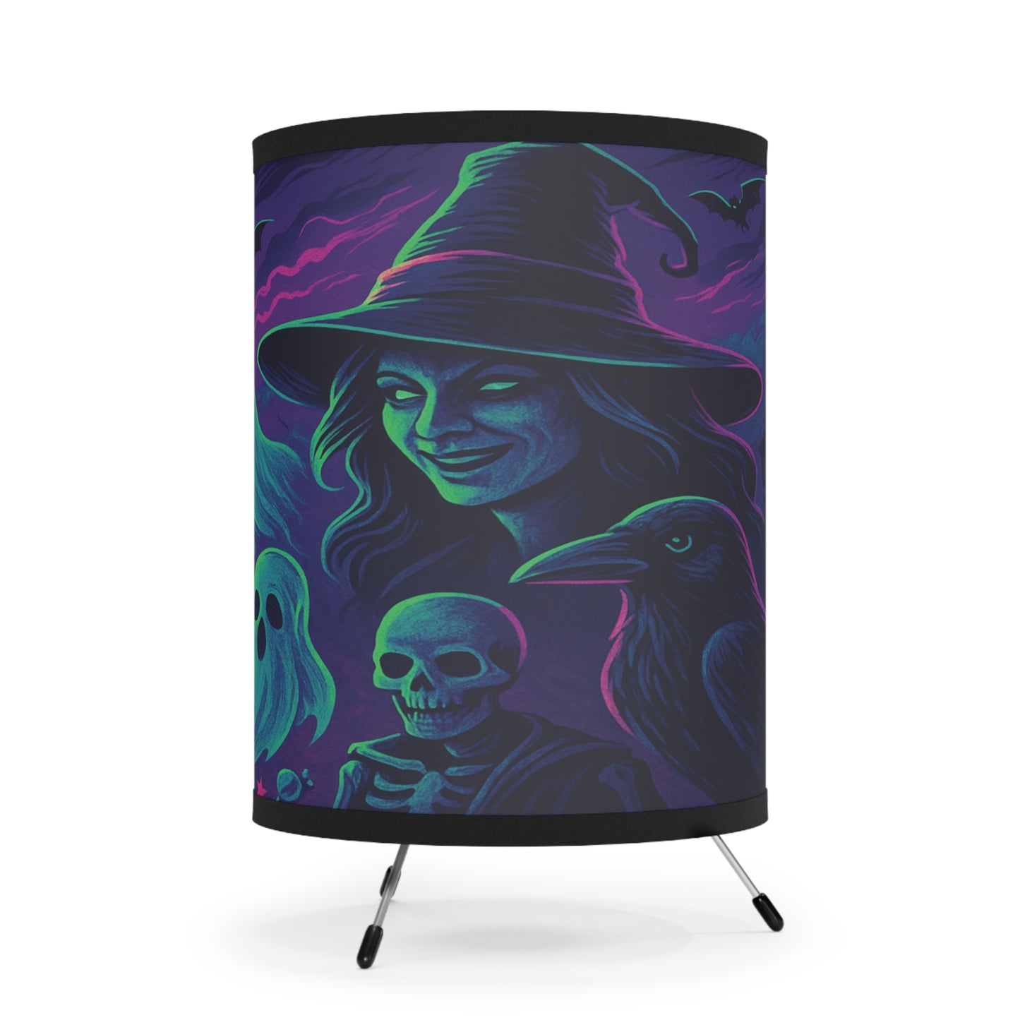 Halloween Tripod Lamp, Spooky Home Decor, Unique Nightlight for Parties