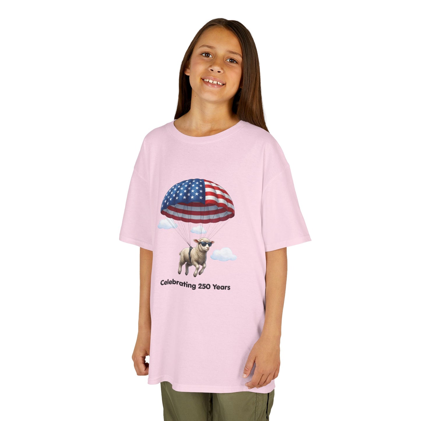 Kids T-Shirt - Celebrating 250 Years Parachuting Sheep