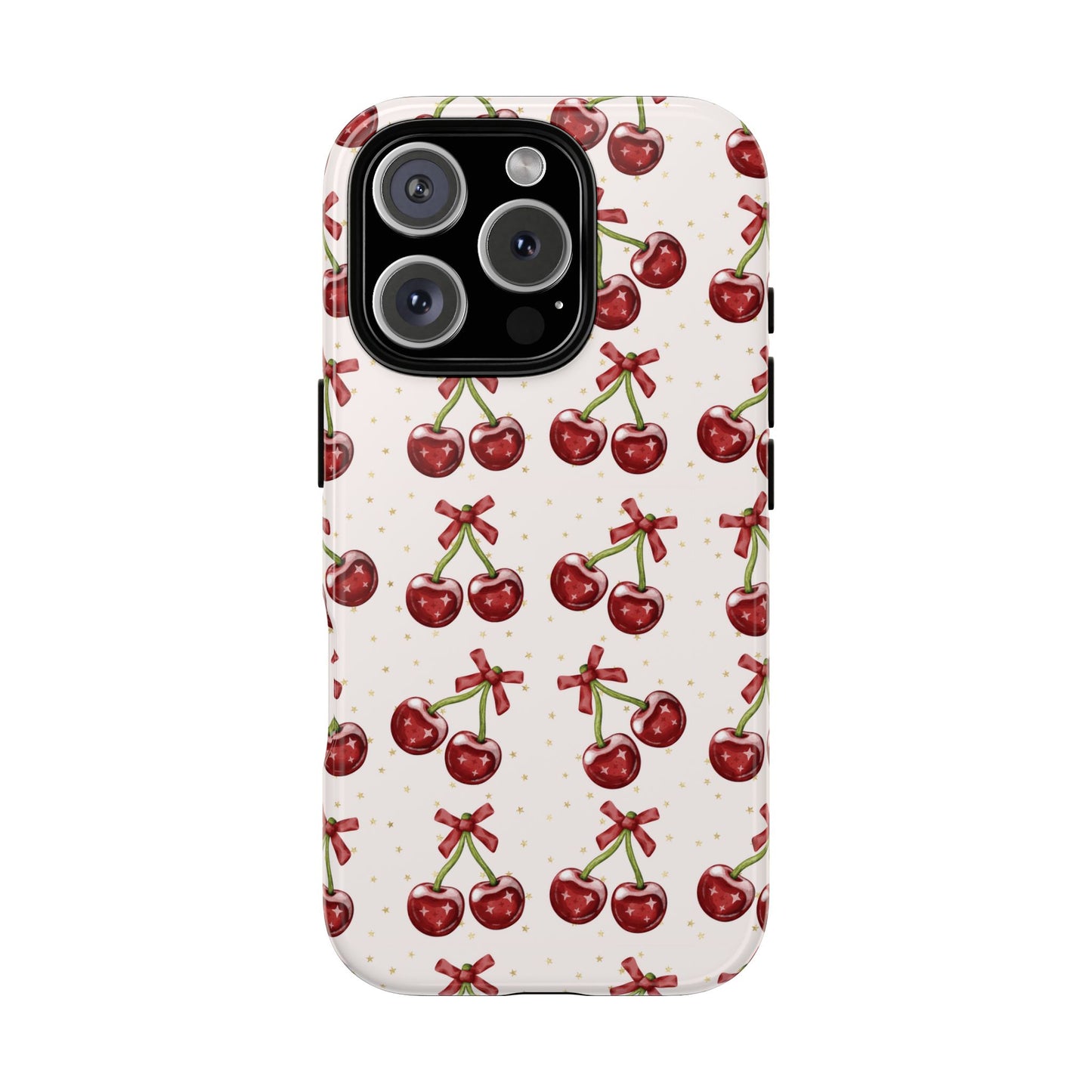 Cherry Pattern Phone Case — Cute Red Cherry Protective Phone Cover