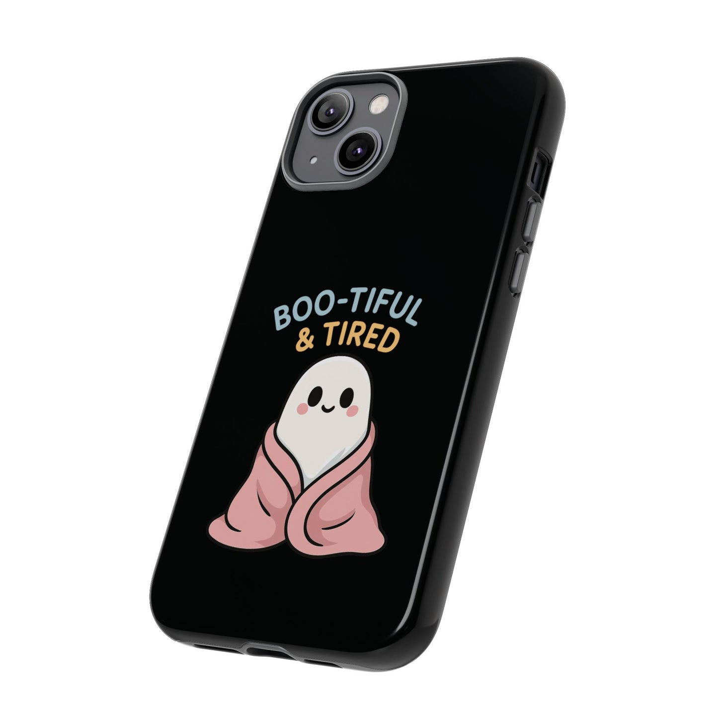 Boo-tiful & Tired Phone Case, Halloween-Themed Design