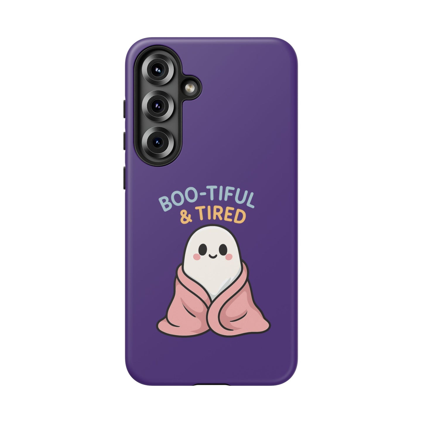 Boo-Tiful & Tired Phone Case, Halloween-Themed Design