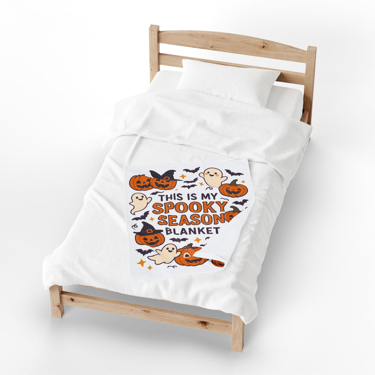 Halloween Themed Velveteen Plush Blanket, Cozy-Spooky Blanket