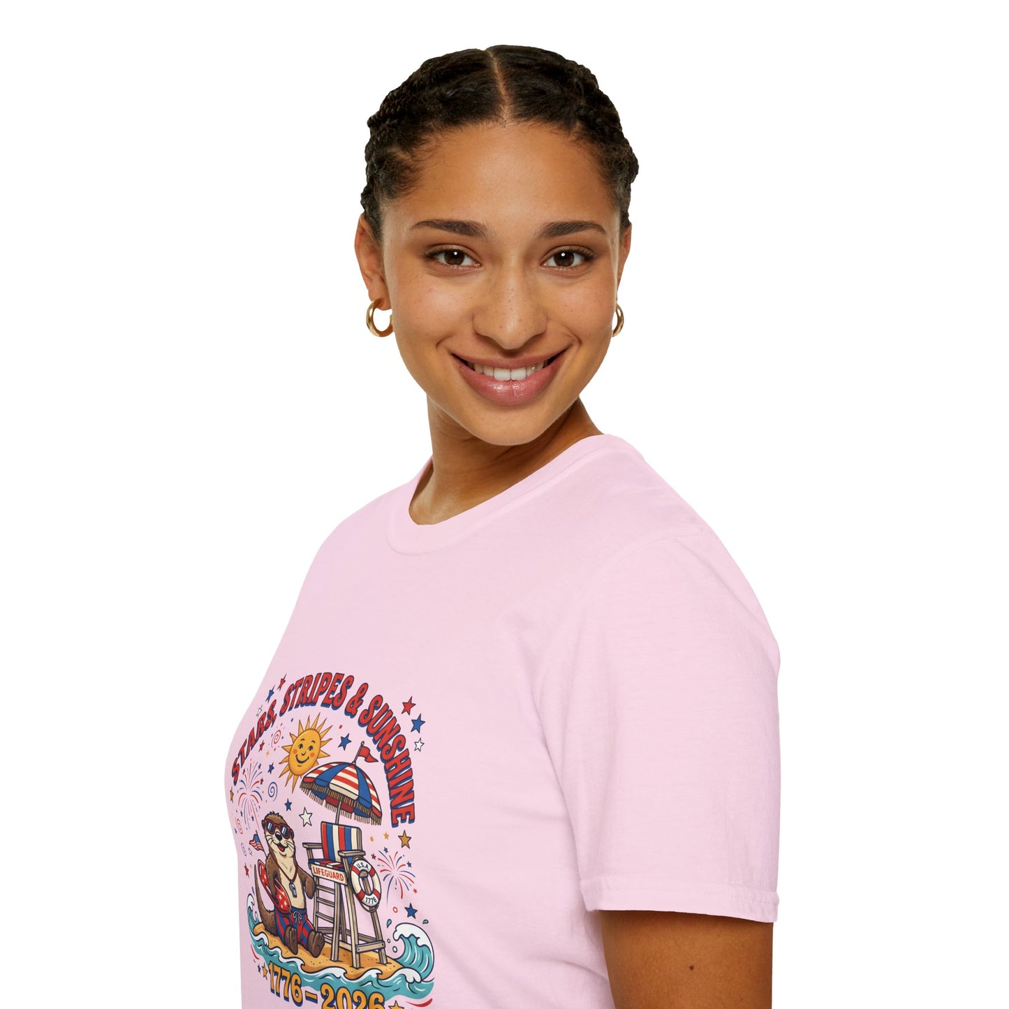 Stars, Stripes & Sunshine T-Shirt — Patriotic 1776–2026 Summer Tee, 4th of July Shirt