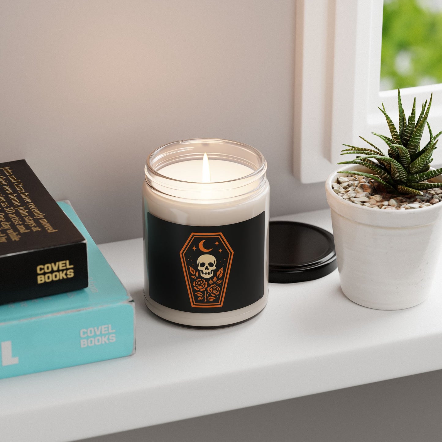 Gothic Skull Scented Soy Candle | Spooky Home Decor | Halloween Gift