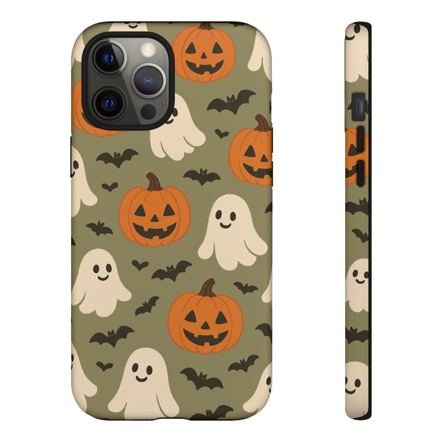 Halloween Phone Case with Ghosts and Pumpkins, Cute Fall Phone Cover, Spooky Season Accessory, Halloween Gift