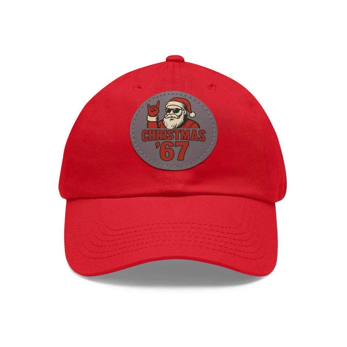 Christmas '67 Hat — Retro Santa Leather Patch Cap