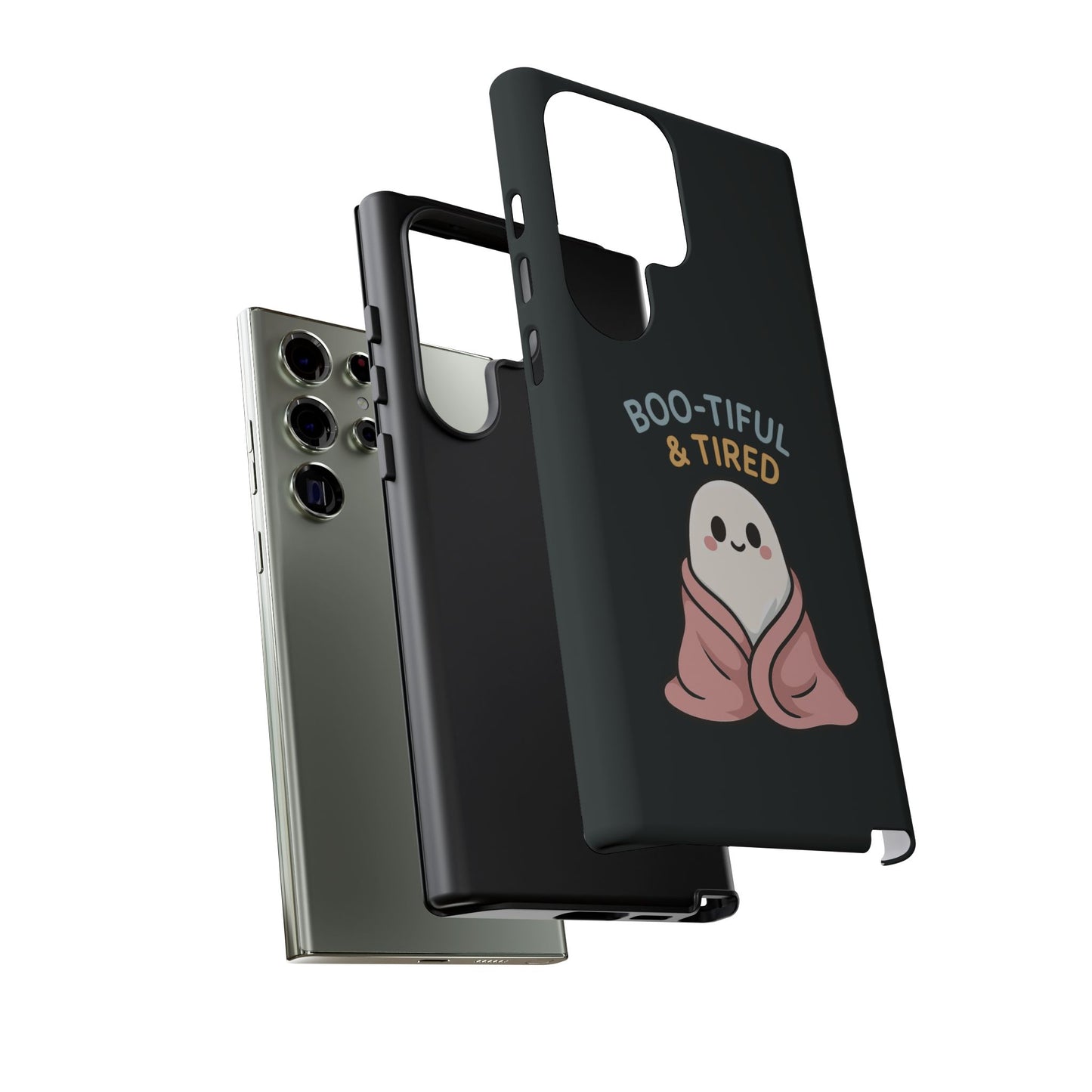 Boo-tiful & Tired Phone Case, Halloween-Themed Design