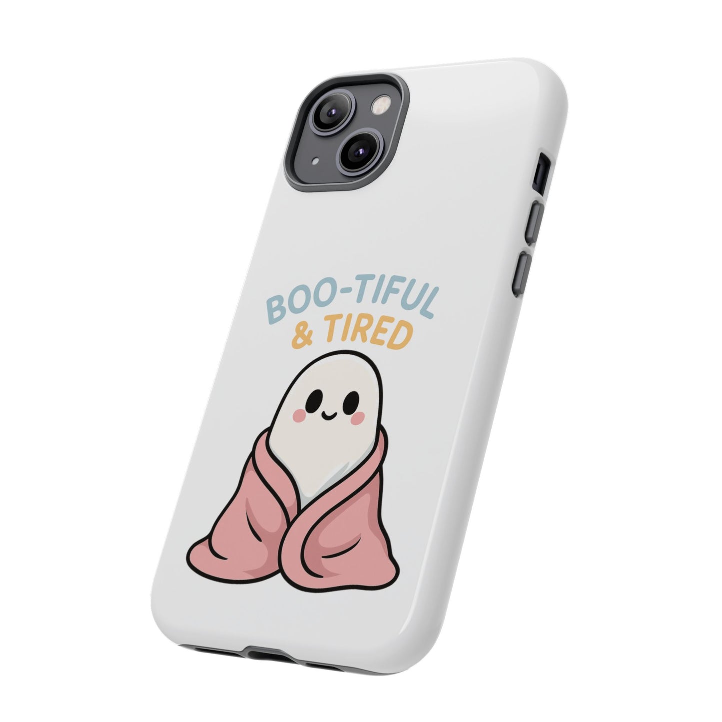 Boo-tiful & Tired Phone Case, Halloween-Themed Design