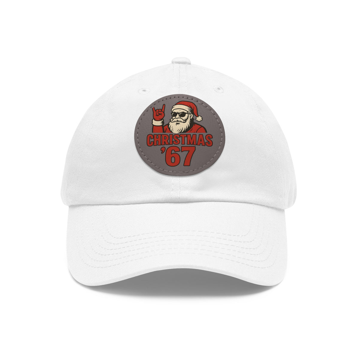 Christmas '67 Hat — Retro Santa Leather Patch Cap