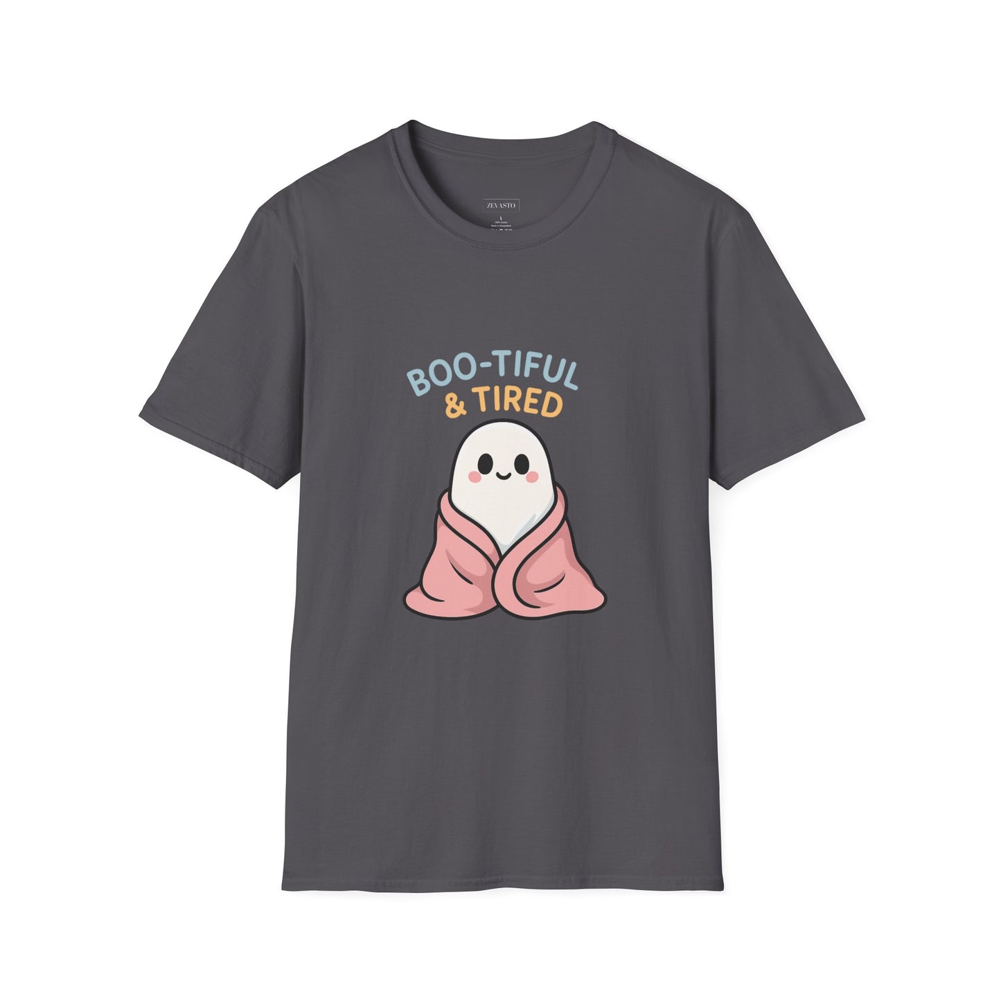 Boo-Tiful & Tired T-Shirt, Halloween-Themed Unisex T-Shirt
