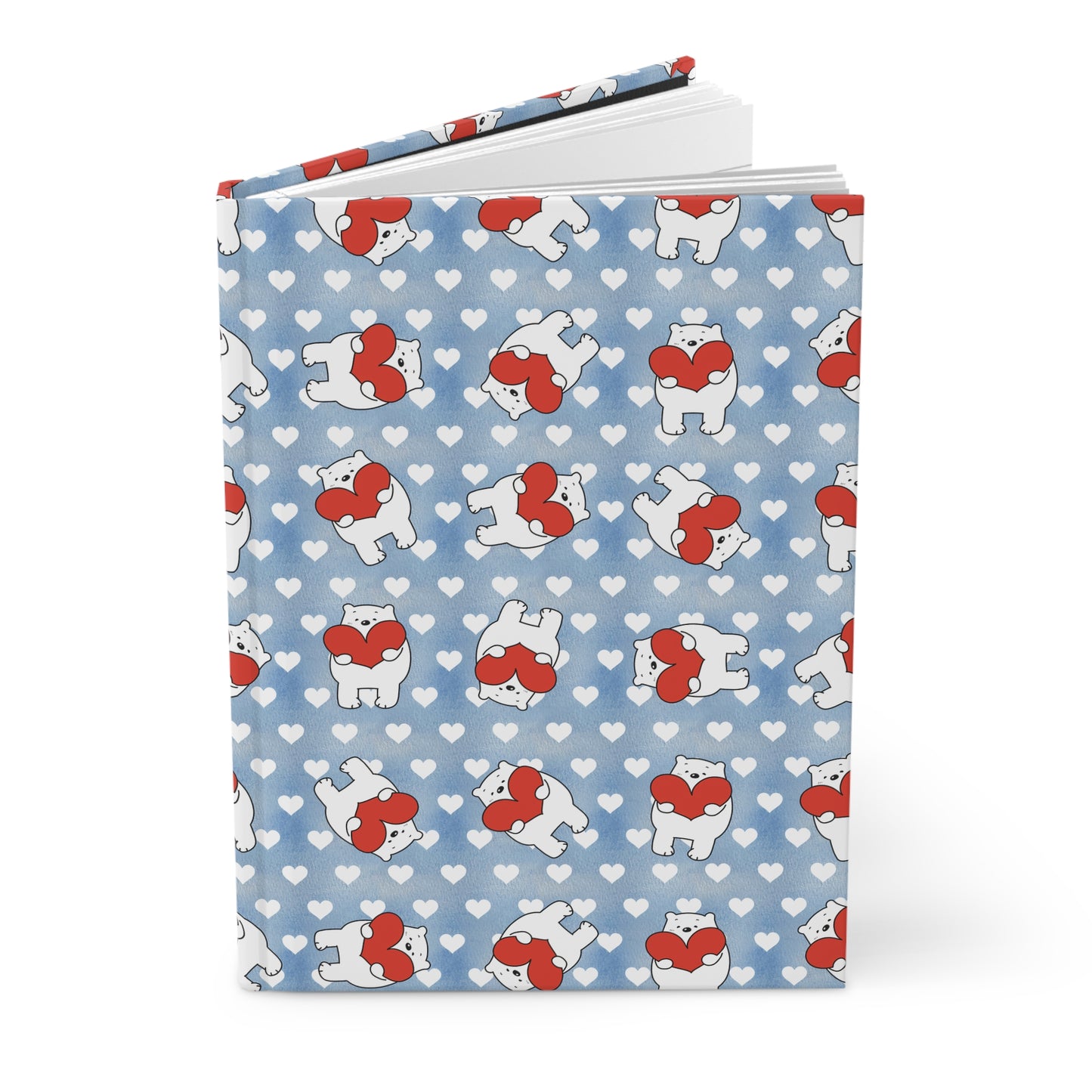 Cute Lovely Bear Hardcover Journal — Valentine’s Day Notebook for Notes & Gifts