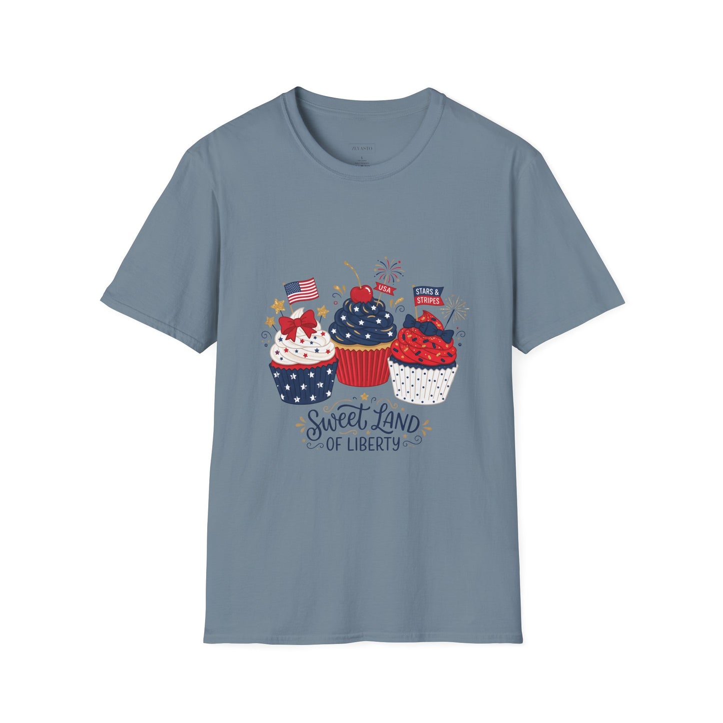 Patriotic Cupcakes T-Shirt — "Sweet Land of Liberty" 4th of July Tee