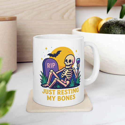 Skull Ceramic Mug for Halloween, Bone-Chilling Vibes