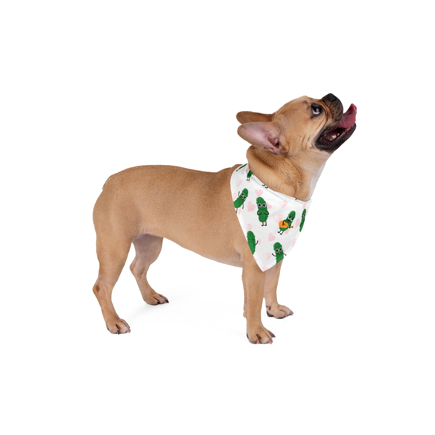 Pickle Love Pet Bandana — Cute Pickle Pattern Dog & Cat Scarf
