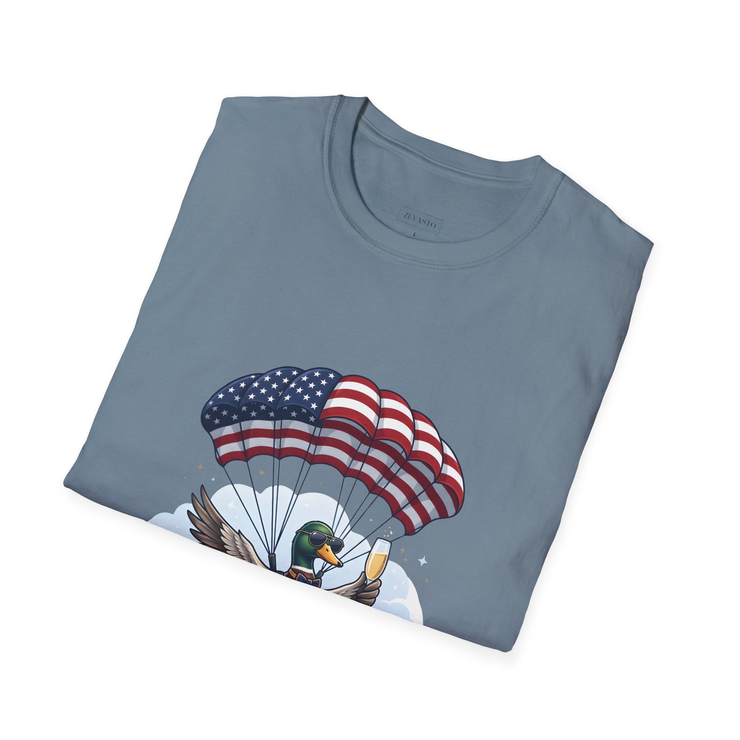 Duck Parachute T-Shirt – Celebrating 250 Years Patriotic Graphic Tee