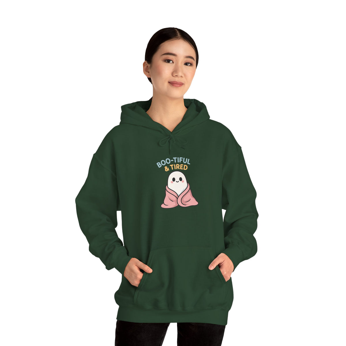 Boo-tiful Ghost Halloween Hoodie, Cute-Cozy Fall Vibes