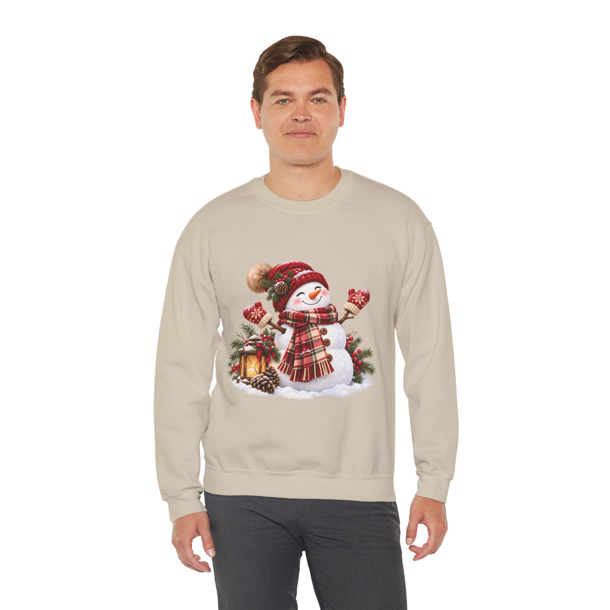 Snowman Holiday Sweatshirt - Cozy Christmas Unisex Sweatshirt