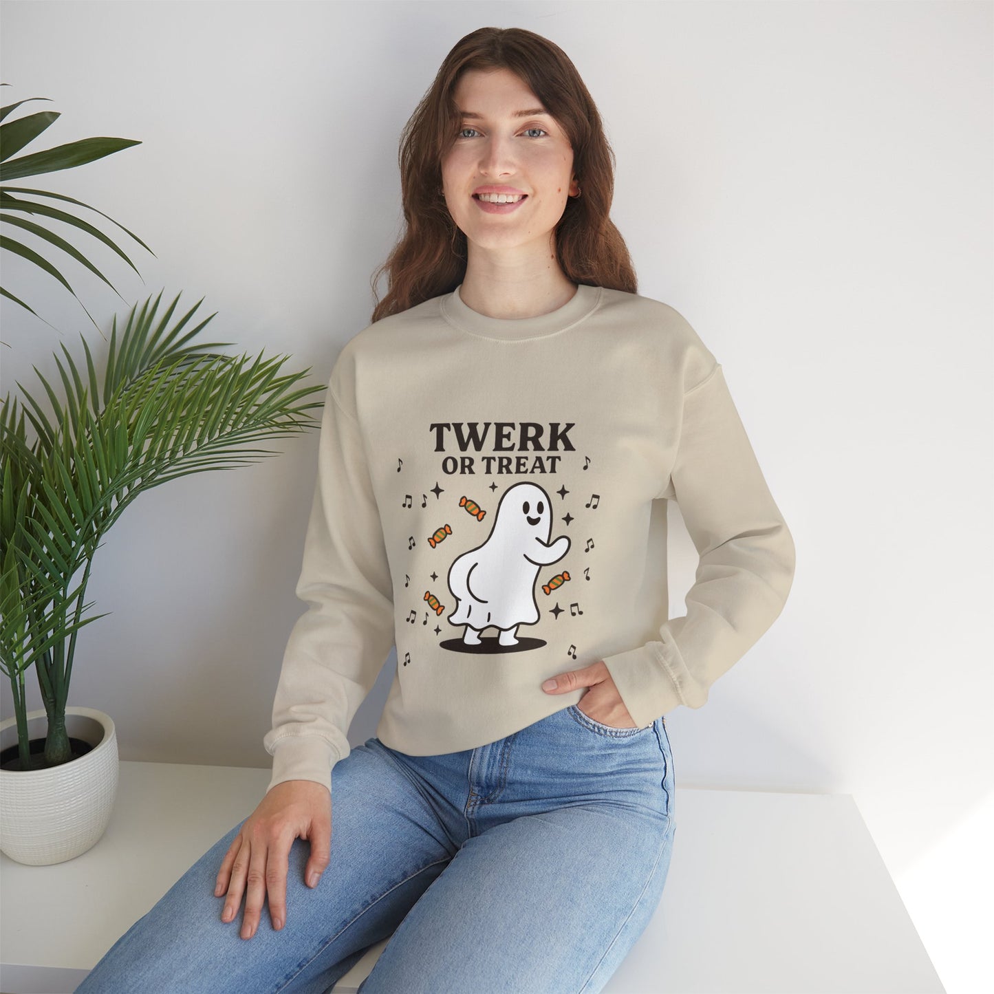 Halloween Twerk Sweatshirt, Unisex Sweatshirt, Funny Ghost Crewneck, Spooky Season Apparel, Halloween Gift, Fall Fashion