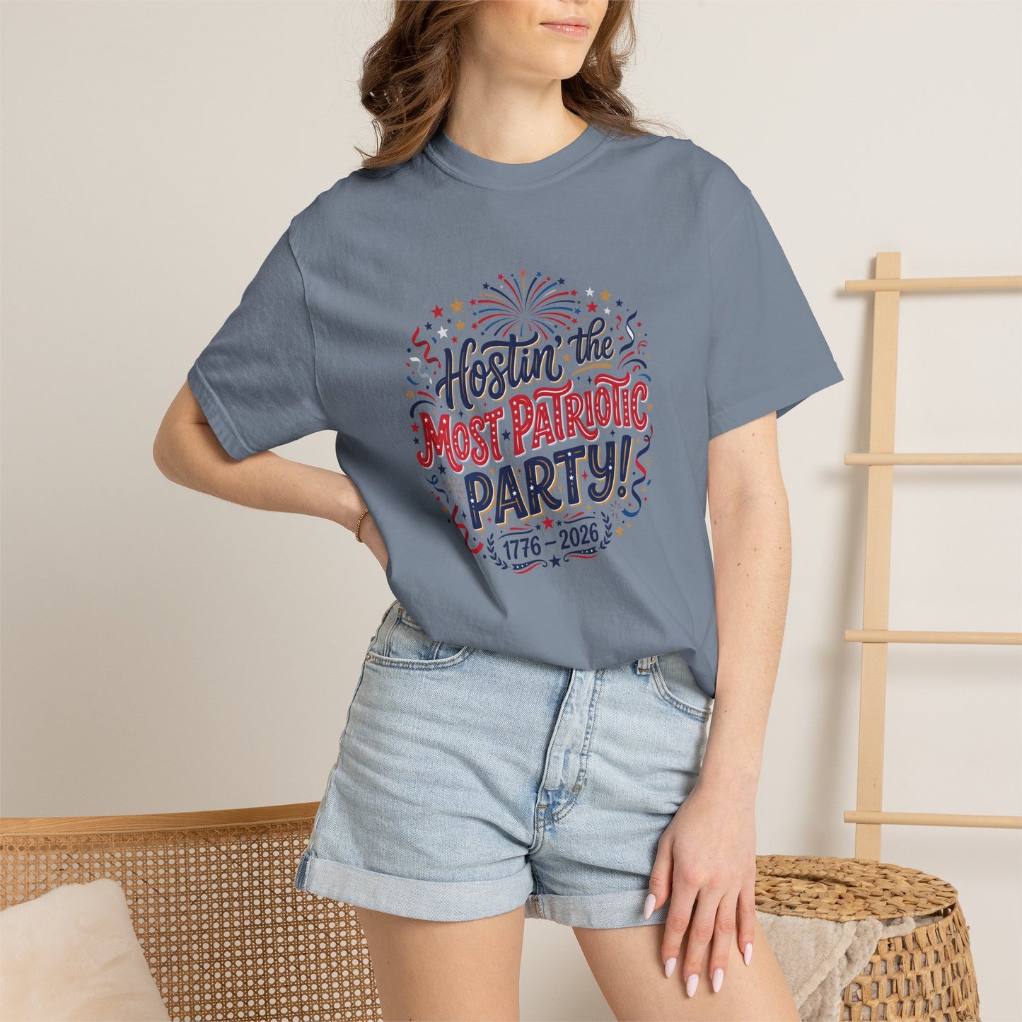 Patriotic 'Hostin' the Most Patriotic Party' T-Shirt, 4th of July Shirt, Independence Day Tee
