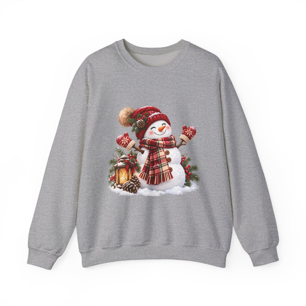 Snowman Holiday Sweatshirt - Cozy Christmas Unisex Sweatshirt