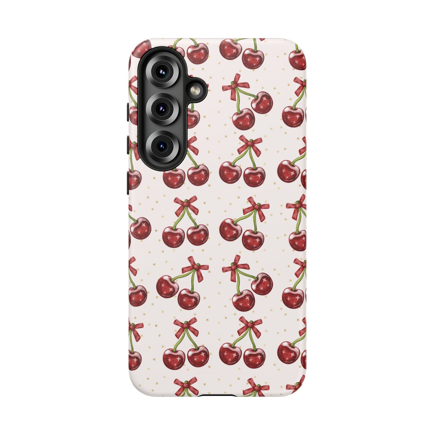 Cherry Pattern Phone Case — Cute Red Cherry Protective Phone Cover