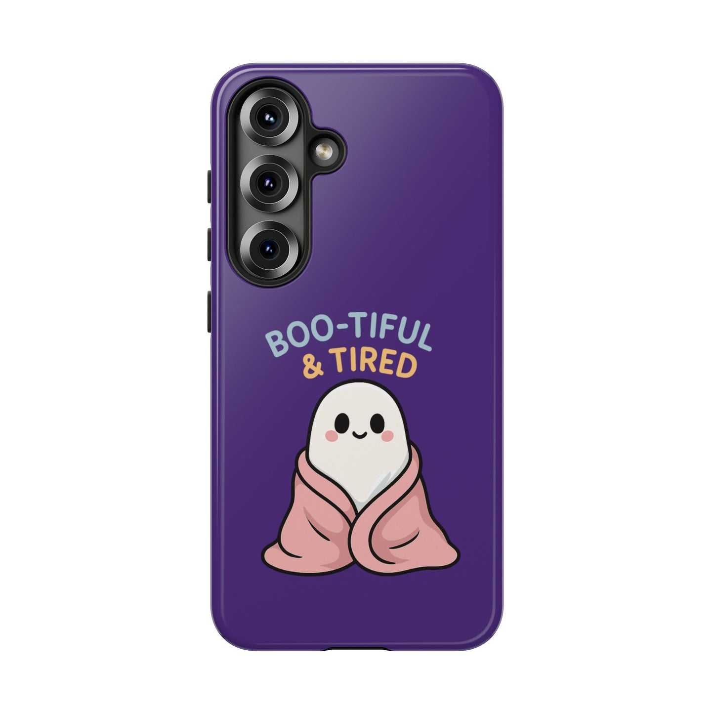 Boo-Tiful & Tired Phone Case, Halloween-Themed Design