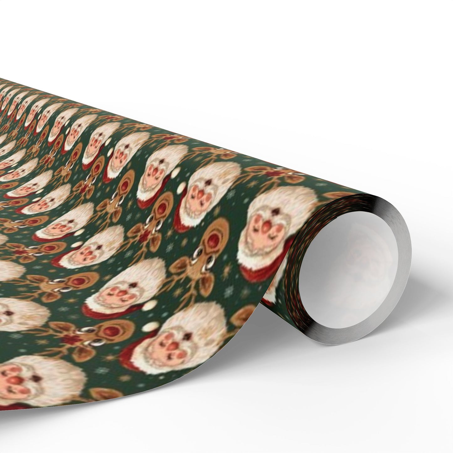 Christmas Gift Wrapping Papers, Holiday Elegant Gift Wrap, Luxury Paper for Gifts, Santa and Reindeer Design