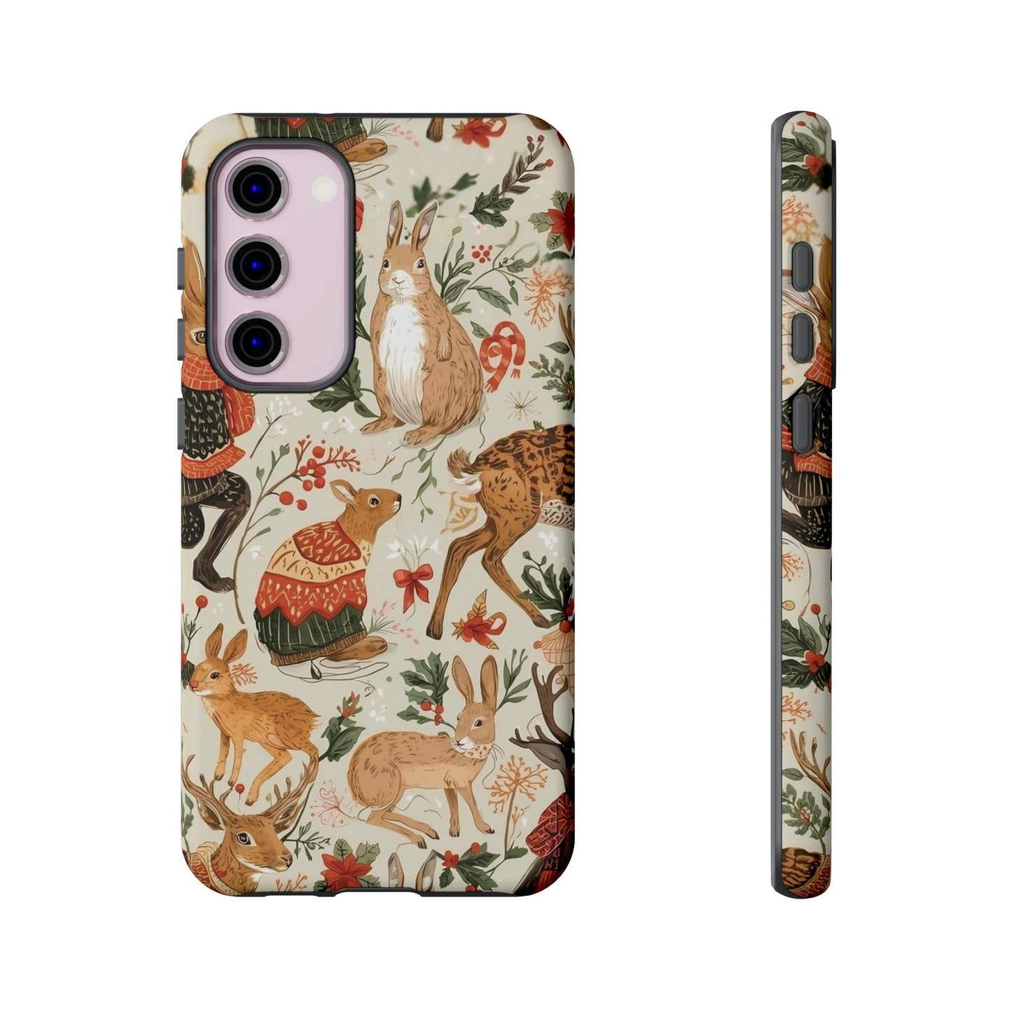Christmas Phone Case, Animals in Christmas Spirit - Tough and Stylish for Nature Lovers