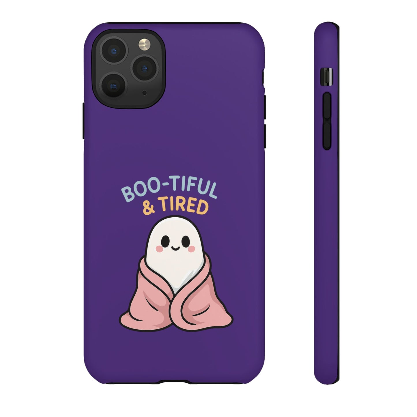 Boo-Tiful & Tired Phone Case, Halloween-Themed Design