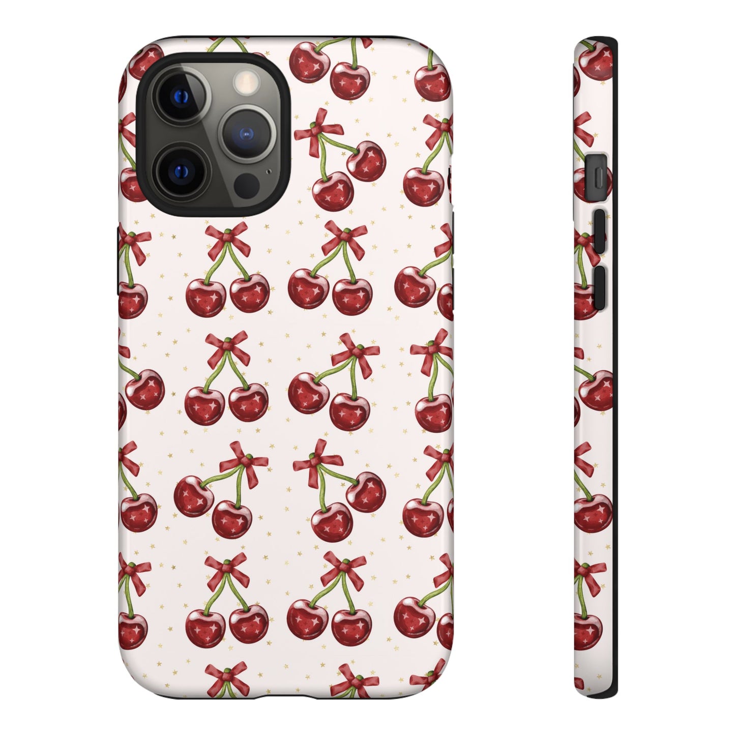 Cherry Pattern Phone Case — Cute Red Cherry Protective Phone Cover