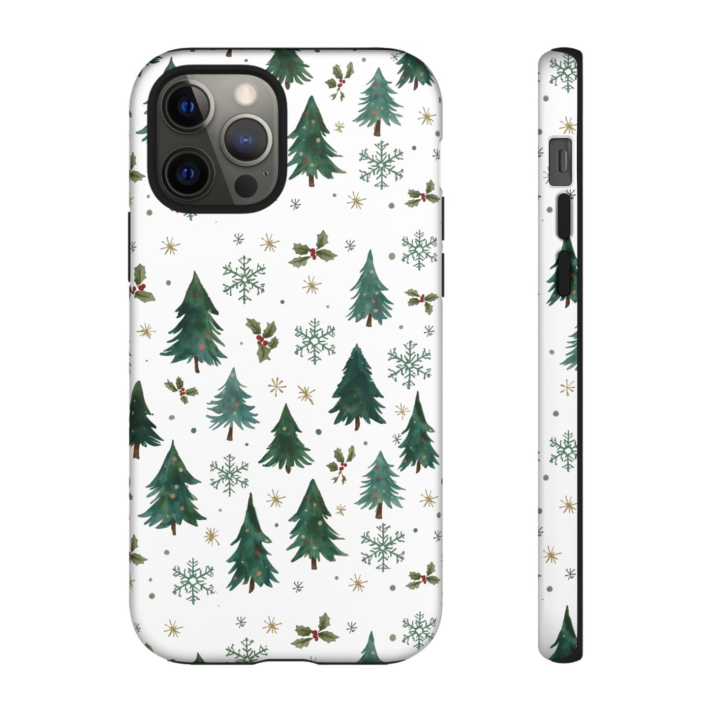 Winter Forest Phone Case, Christmas-Themed Dual Layer Phone Case for Iphone 17, 16, 15 & Samsung