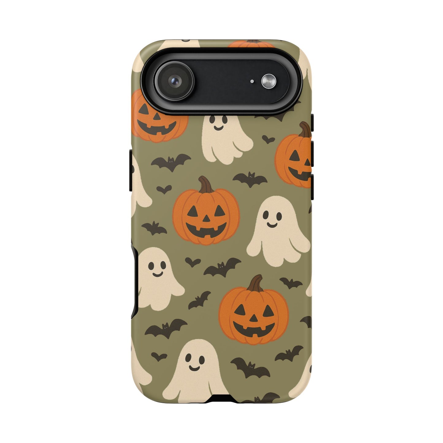 Halloween Phone Case with Ghosts and Pumpkins, Cute Fall Phone Cover, Spooky Season Accessory, Halloween Gift