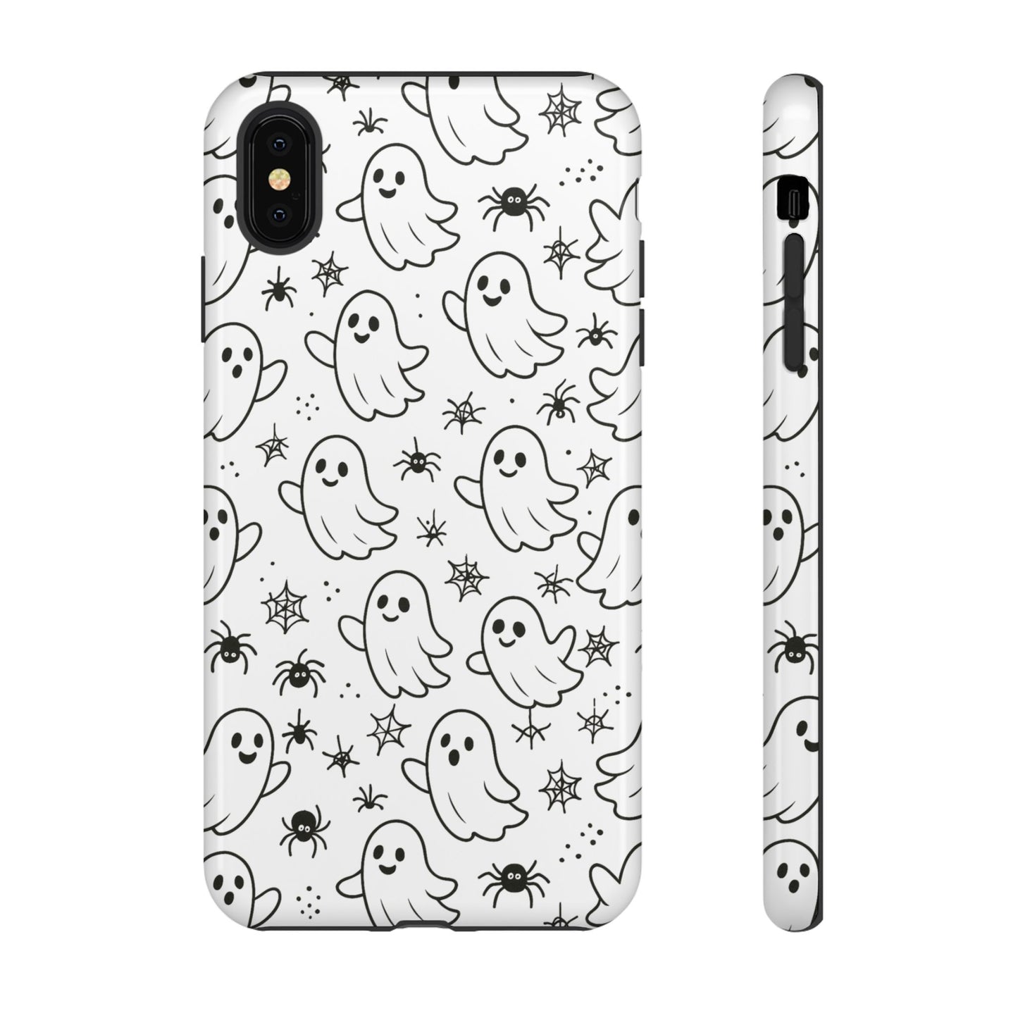 Ghostly Phone Case, Cute Halloween Phone Cover, Tough Phone Case, Spooky Phone Accessory, Ghost Pattern Design