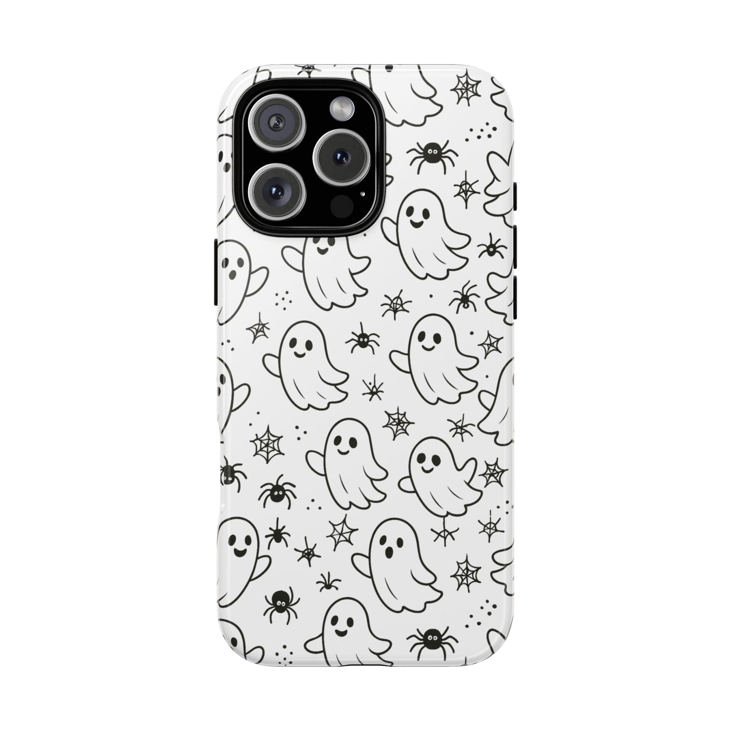 Ghostly Phone Case, Cute Halloween Phone Cover, Tough Phone Case, Spooky Phone Accessory, Ghost Pattern Design