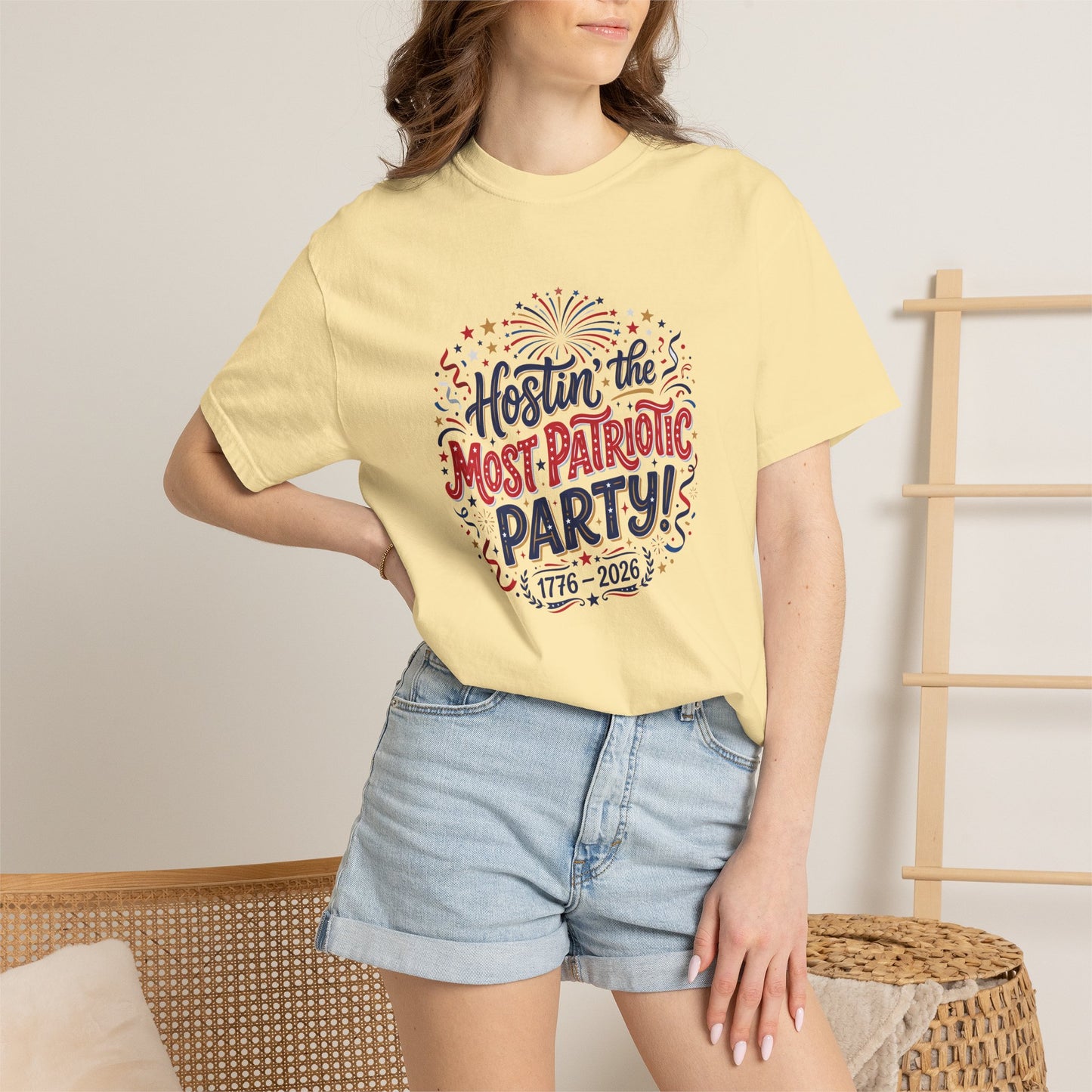 Patriotic 'Hostin' the Most Patriotic Party' T-Shirt, 4th of July Shirt, Independence Day Tee
