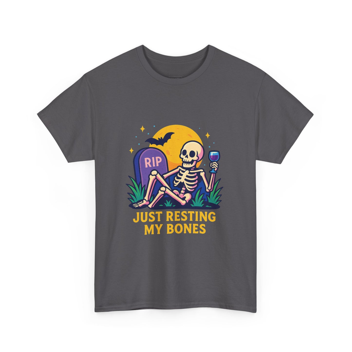 Skeleton Tee - Just Resting My Bones, Unisex Halloween Shirt