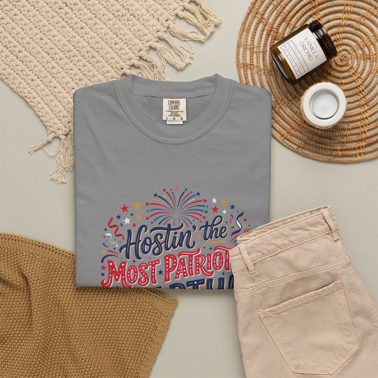 Patriotic 'Hostin' the Most Patriotic Party' T-Shirt, 4th of July Shirt, Independence Day Tee