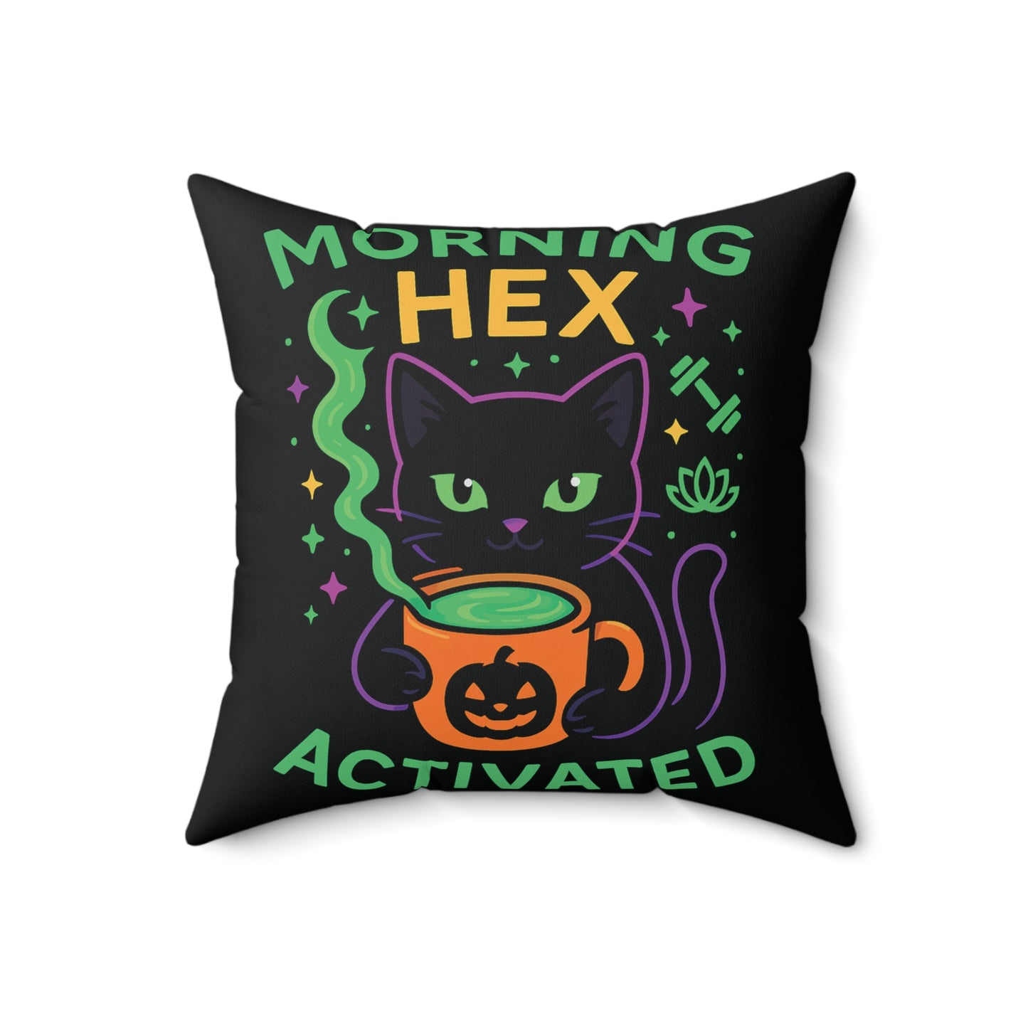 Halloween Cat Decor Pillow, Spooky Home Accent