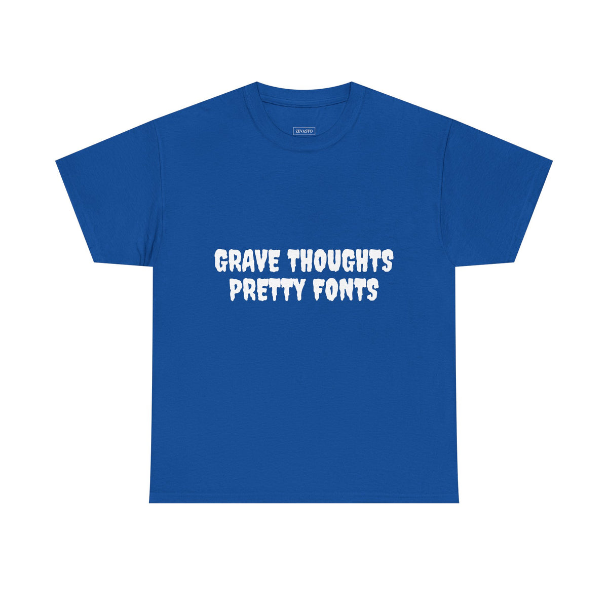 Grave Thoughts Pretty Fonts Tee | Unisex Heavy Cotton T-Shirt for Spooky Season