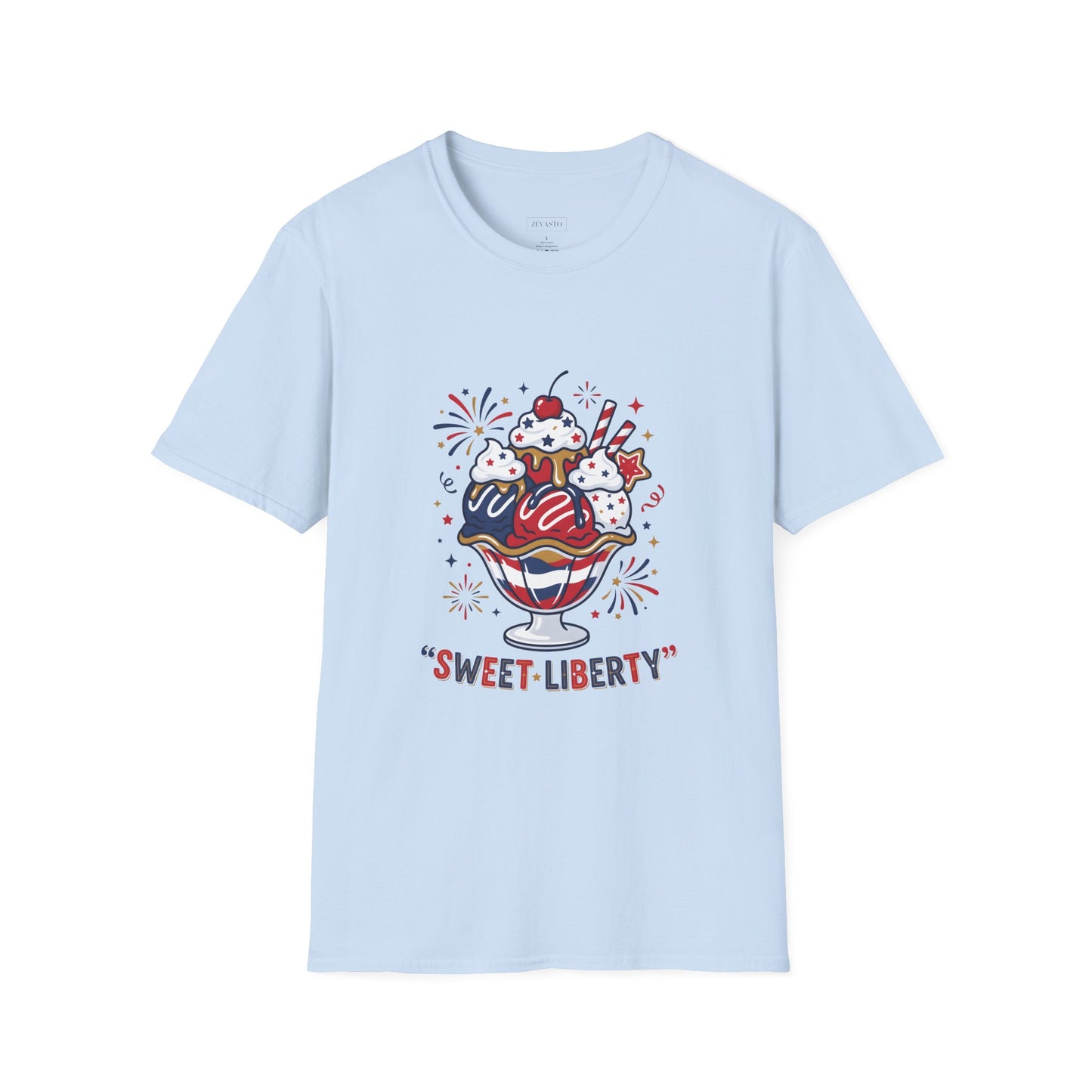 Sweet Liberty Ice Cream T-Shirt — Patriotic 4th of July Sundae Tee