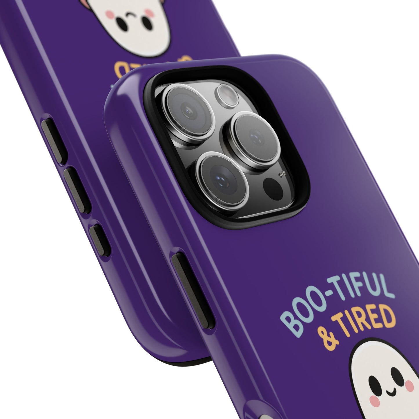 Boo-Tiful & Tired Phone Case, Halloween-Themed Design