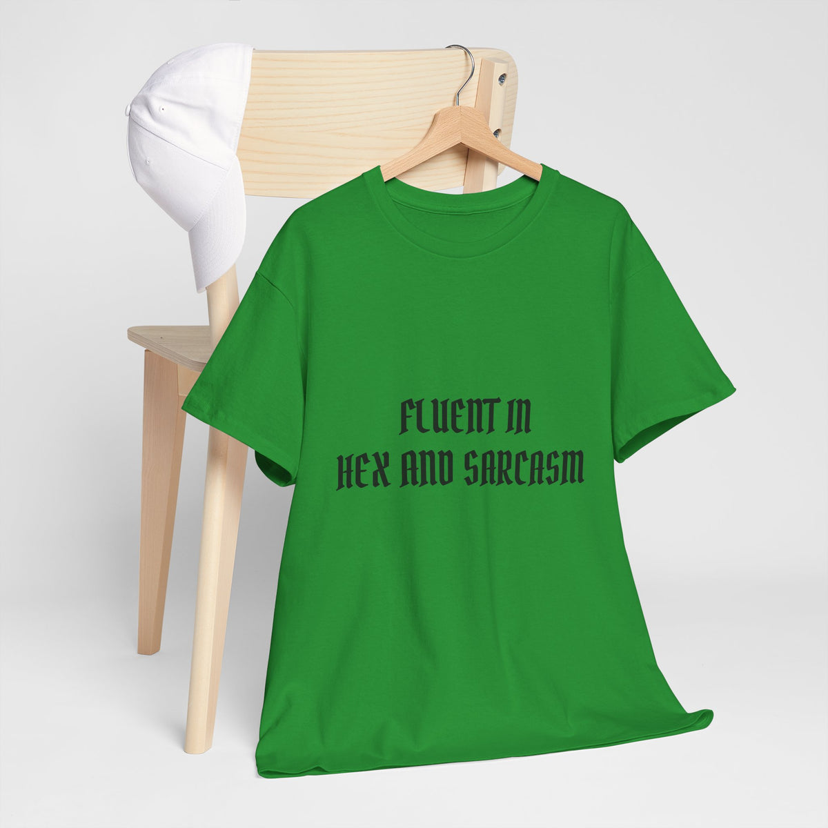 Fluent in Hex and Sarcasm Unisex Heavy Cotton Tee, Perfect for Geeky Humor Lovers, Halloween Apparel