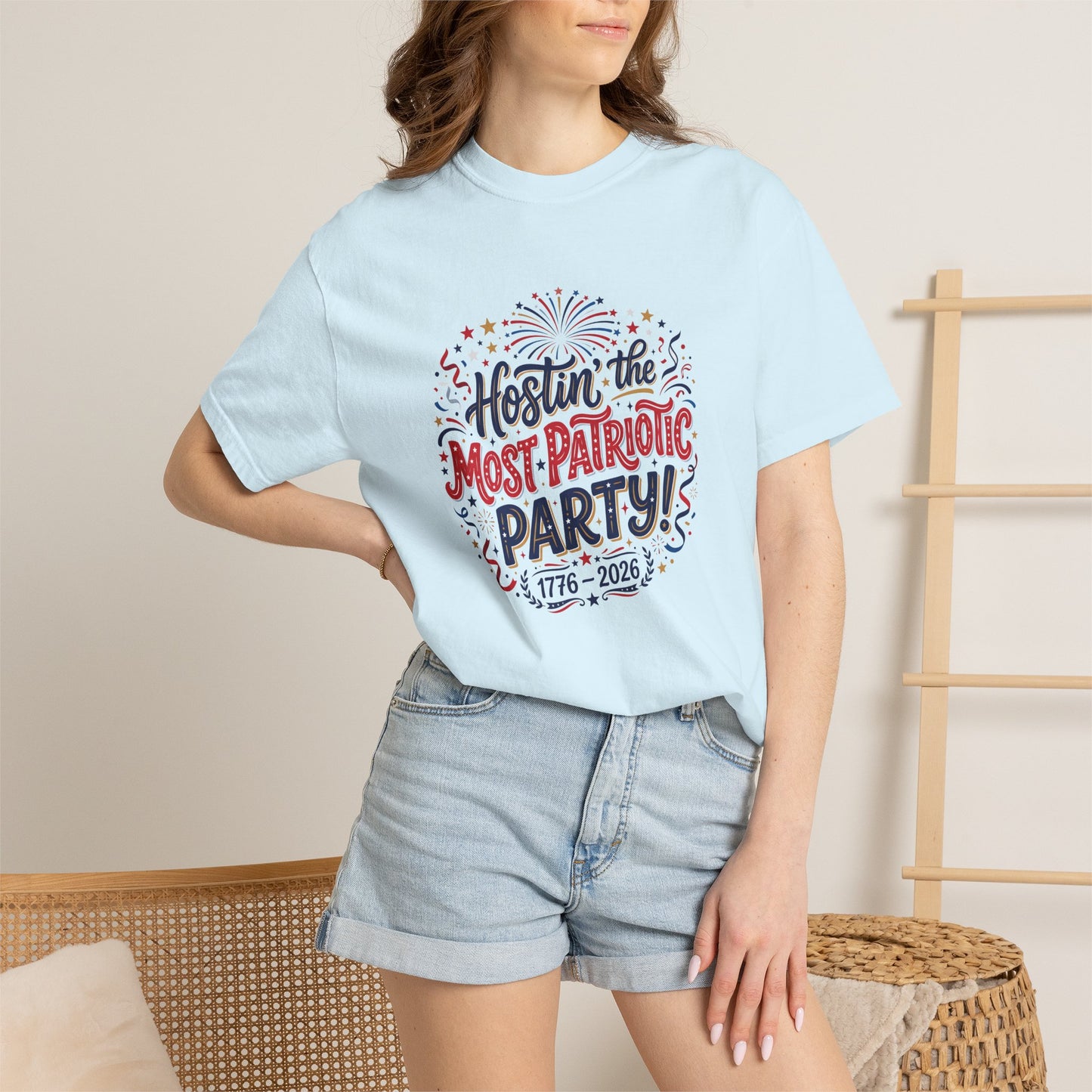 Patriotic 'Hostin' the Most Patriotic Party' T-Shirt, 4th of July Shirt, Independence Day Tee