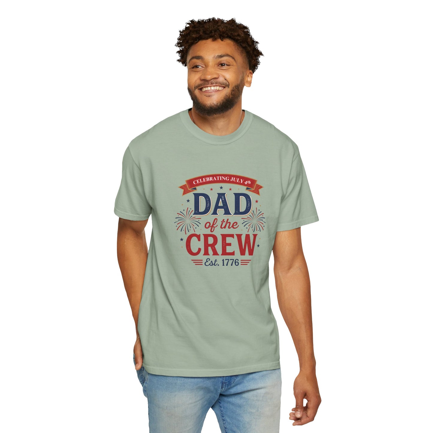 Dad of the Crew T-Shirt — Patriotic 4th of July Tee, Independence Day Shirt