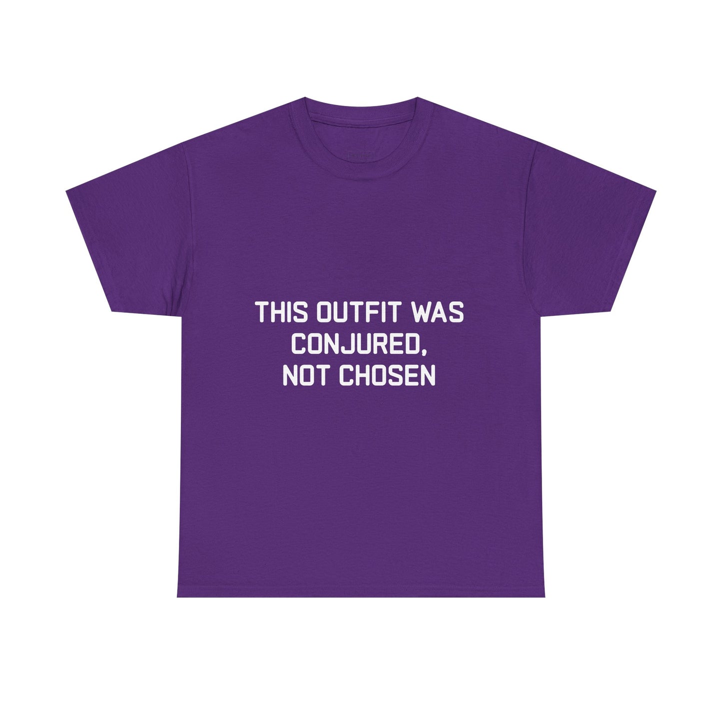 Unisex Heavy Cotton Tee - 'This Outfit Was Conjured, Not Chosen' - Funny Halloween T-shirt