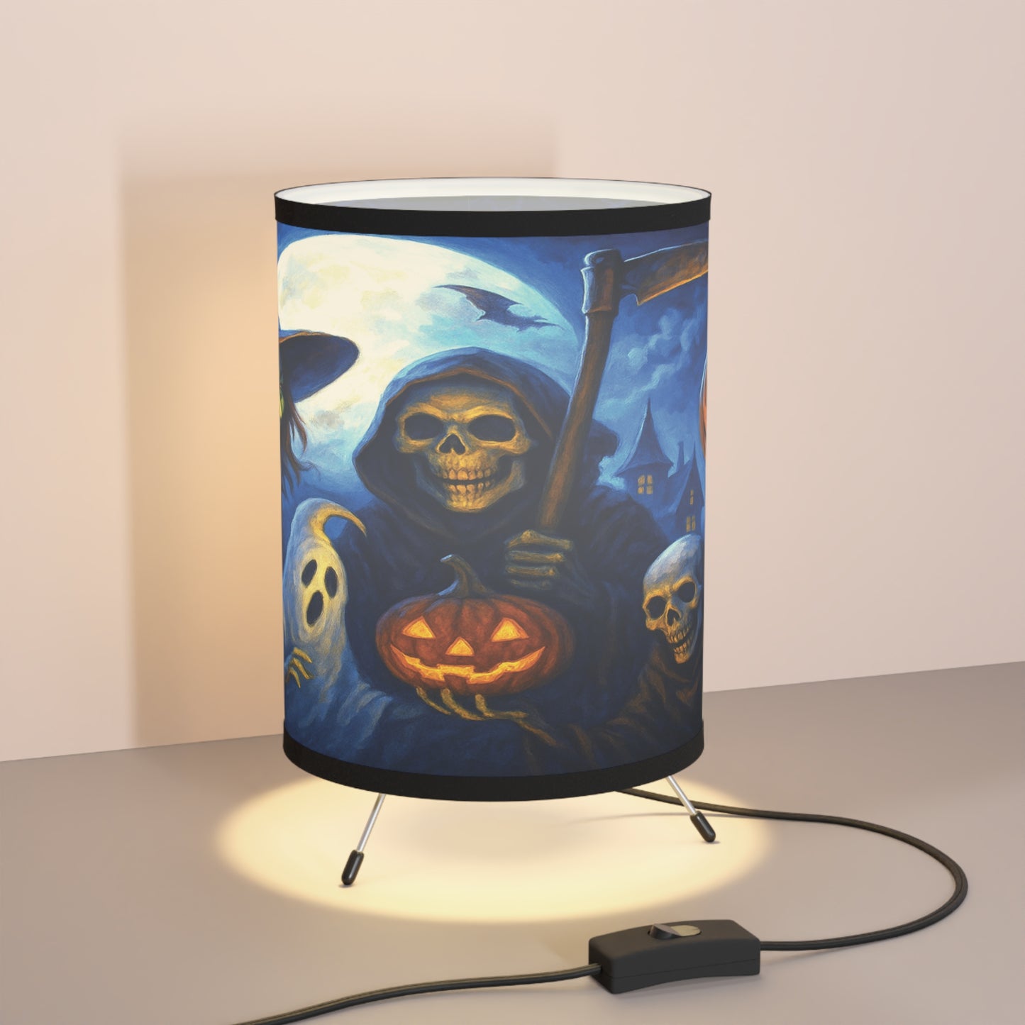 Halloween Tripod Lamp, Creepy Decor for Spooky Season, Party Lighting
