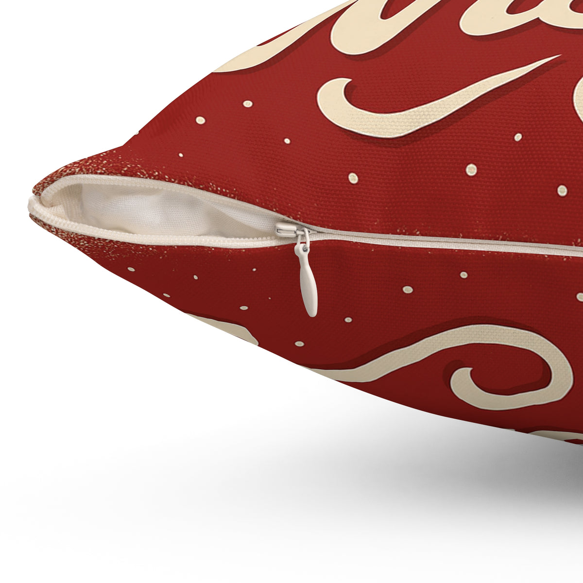 Warm Winter Wishes Throw Pillow, Festive Christmas Decor