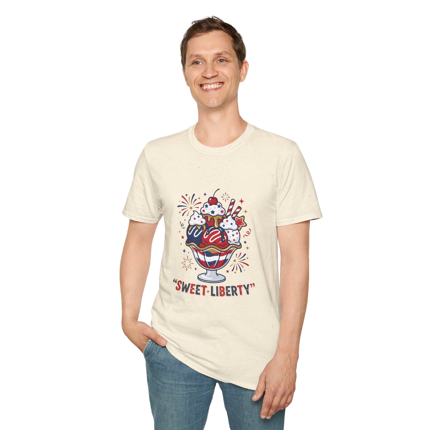 Sweet Liberty Ice Cream T-Shirt — Patriotic 4th of July Sundae Tee