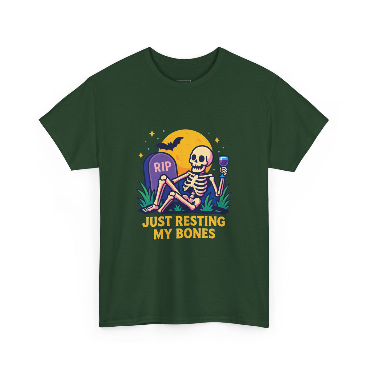 Skeleton Tee - Just Resting My Bones, Unisex Halloween Shirt